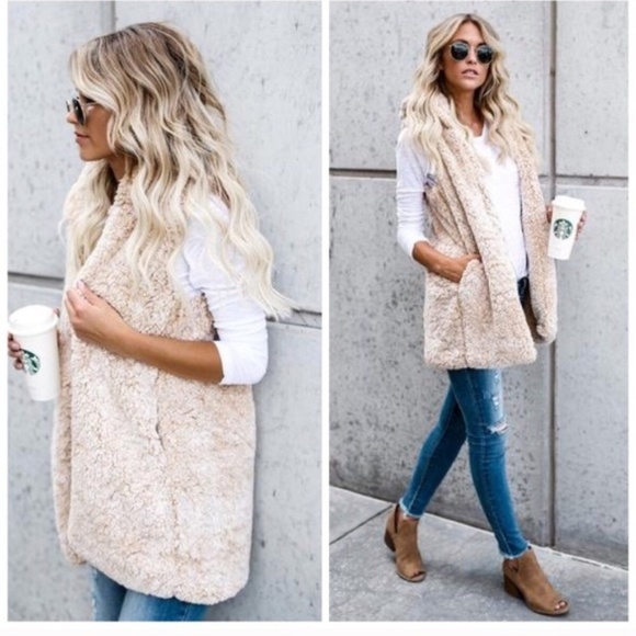 LAST ONE - Faux Fur Sherpa Vest (LARGE) - Picture 4 of 4